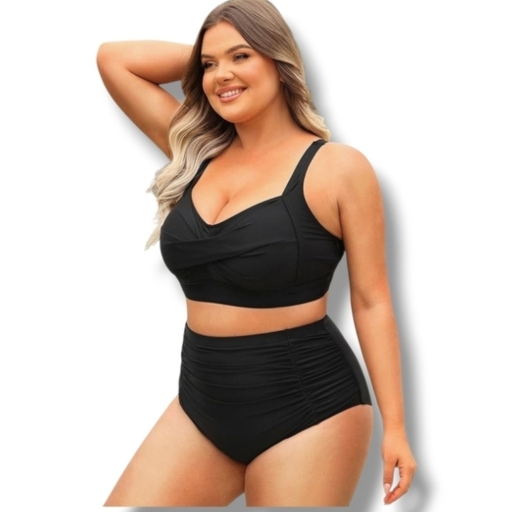 DACI - 12P Elegant Black Women's Swimwear Set - Picture 2 of 12